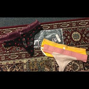 NWT 2 VS undies 2 pink undies w/ VS lingerie bag